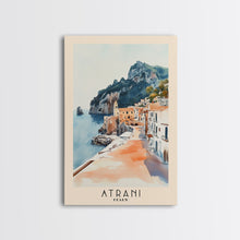Load image into Gallery viewer, Atrani, Italy Watercolor Beach Print, Vacation Gift, Italy Wall Art, Beach Painting, Beach Decor, Beach Painting
