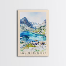 Carregar imagem no visualizador da galeria, Bahia de Las Aguilas, Dominican Republic Watercolor Beach Print, Vacation Gift, Dominican Republic Wall Art, Framed Canvas Print, Framed Beach Painting
