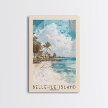 Load image into Gallery viewer, Belle-Ile Island, France Watercolor Beach Print, Vacation Gift, France Wall Art, Beach Painting, Beach Decor, Beach Painting
