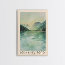 Load image into Gallery viewer, Bocas del Toro , Panamá Watercolor Beach Print, Vacation Gift, Panamá Wall Art, Framed Canvas Print, Framed Beach Painting
