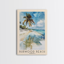 Carregar imagem no visualizador da galeria, Burwood Beach, Jamaica Watercolor Beach Print, Vacation Gift, Jamaica Wall Art, Framed Canvas Print, Framed Beach Painting
