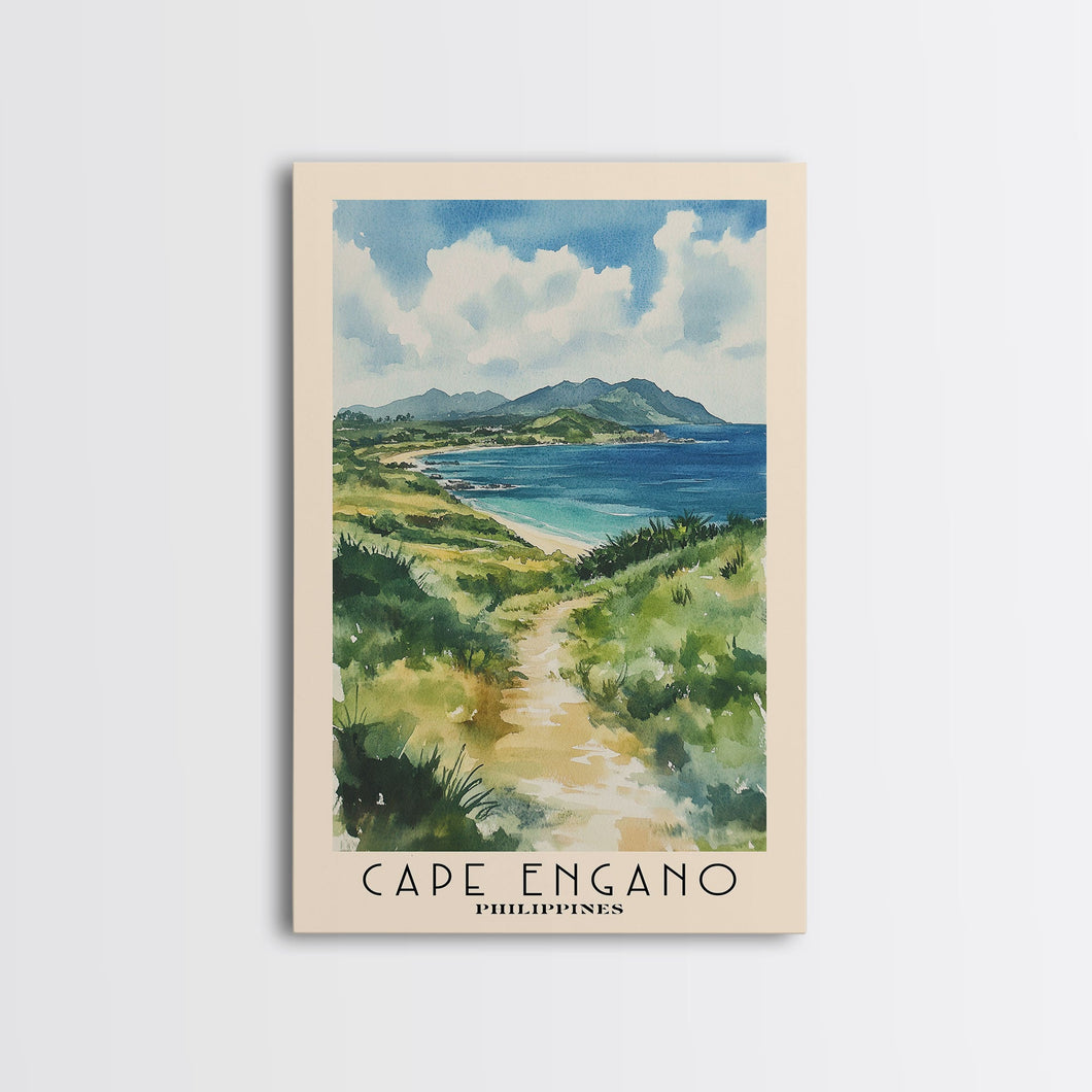 Cape Engano, Philippines Watercolor Beach Print, Vacation Gift, Philippines Wall Art, Beach Painting, Beach Decor, Beach Painting
