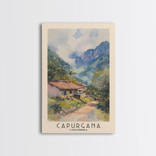 Carregar imagem no visualizador da galeria, Capurgana, Colombia Watercolor Beach Print, Vacation Gift, Colombia Wall Art, Framed Canvas Print, Framed Beach Painting
