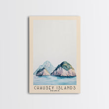 Cargar imagen en el visor de la galería, Chausey Islands, France Watercolor Beach Print, Vacation Gift, France Wall Art, Framed Canvas Print, Framed Beach Painting
