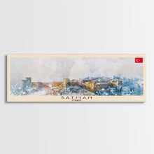 Load image into Gallery viewer, Batman TurkeyPanoramic Travel Poster, Framed Canvas Print or Metal Wall Art, Travel Art, Home Decor, Panoramic Painting, Midcentury Art

