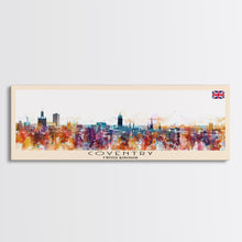 Load image into Gallery viewer, Coventry United Kingdom Wall Art, Panoramic Travel Poster, Panoramic Framed Canvas Print, City Wall Art, Wall Hanging Home Decor, Travel Art
