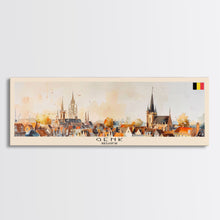 Load image into Gallery viewer, Genk Belgium Travel Print Wall Art, Panoramic City Art, Travel Art, Wall Decor, Vacation Gift, Framed Canvas Print Or Metal Art
