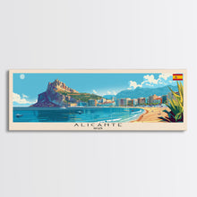 Carregar imagem no visualizador da galeria, Alicante Spain Travel Print Wall Art, Panoramic City Art, Travel Art, Wall Decor, Vacation Gift, Framed Canvas Print Or Metal Art
