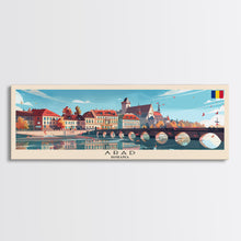 Carregar imagem no visualizador da galeria, Arad Romania Travel Art, City Art, Framed Canvas Print or Metal Wall Art, Europe Travel Poster, Panoramic Wall Art, Extra Wide Wall Art
