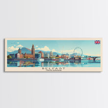 Cargar imagen en el visor de la galería, Belfast United Kingdom Travel Print Wall Art, Panoramic City Art, Travel Art, Wall Decor, Vacation Gift, Framed Canvas Print Or Metal Art
