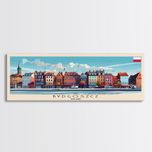 Carregar imagem no visualizador da galeria, Bydgoszcz Poland Travel Art, City Art, Framed Canvas Print or Metal Wall Art, Europe Travel Poster, Panoramic Wall Art, Extra Wide Wall Art
