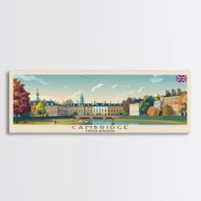 Carregar imagem no visualizador da galeria, Cambridge United Kingdom Travel Print Wall Art, Panoramic City Art, Travel Art, Wall Decor, Vacation Gift, Framed Canvas Print Or Metal Art
