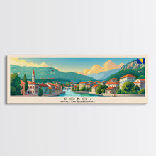 Load image into Gallery viewer, Doboj Bosnia Travel Print Wall Art, Panoramic City Art, Travel Art, Wall Decor, Vacation Gift, Framed Canvas Print Or Metal Art
