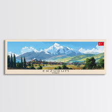 Load image into Gallery viewer, Erzurum Turkey Travel Print Wall Art, Panoramic City Art, Travel Art, Wall Decor, Vacation Gift, Framed Canvas Print Or Metal Art
