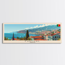 Carregar imagem no visualizador da galeria, Funchal Portugal Travel Print Wall Art, Panoramic City Art, Travel Art, Wall Decor, Vacation Gift, Framed Canvas Print Or Metal Art
