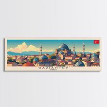 Load image into Gallery viewer, Gaziantep Turkey Travel Print Wall Art, Panoramic City Art, Travel Art, Wall Decor, Vacation Gift, Framed Canvas Print Or Metal Art
