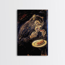 Carregar imagem no visualizador da galeria, Abstract Halloween Art of a Werewolf Howling at the Moon, Capturing the Spirit of the Spooky Season in Bold, Colorful Strokes
