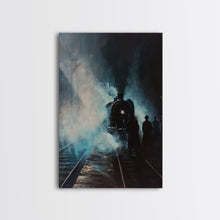 Load image into Gallery viewer, Mysterious Spooky Carnival Tent Framed Canvas Print, Halloween Wall Art, Haunted House Decor, Ghostly Home Decoration, Halloween Art
