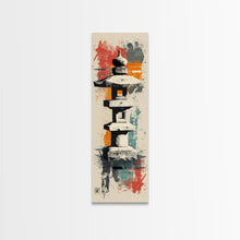 Carregar imagem no visualizador da galeria, Zen Stone Lantern Skinny Art Tall Art Japanese Ukiyo-e Inspired Framed Canvas Wall Art
