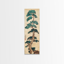 Load image into Gallery viewer, Japanese Pines Artistic Interpretation Tall Branches Skinny Art Tall Art Framed Canvas Print Japanese Style Art Ukiyo-e Art Wood Block Print Classic
