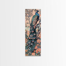 Load image into Gallery viewer, Abstract Rainbow and Waterfall Framed Canvas Print - Tall Skinny Japanese Style Wall Art
