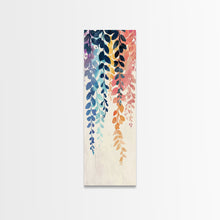 Cargar imagen en el visor de la galería, Colorful Leaves Hanging From Branches - Skinny Art Tall Art Framed Canvas Print Japanese Style Art Ukiyo-e Art
