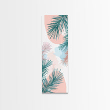 Load image into Gallery viewer, Elegant Pine Branches on Soft Pastel Background - Skinny Art, Japanese Wall Decor, Framed Canvas Print, Ukiyo-e Style
