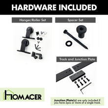 Load image into Gallery viewer, Non-Bypass Sliding Barn Door Hardware Kit - T-Shape Design Roller
