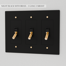 Load image into Gallery viewer, The Brass Toggle Switch (1 to 5 Gang)
