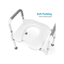 Load image into Gallery viewer, Raised Toilet Seat 300lb Heavy Duty Medical Raised Homecare Commode
