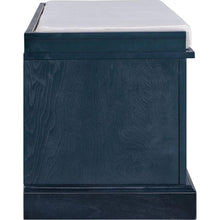 Load image into Gallery viewer, Storage Bench with 2 Drawers and 2 Cabinets, Shoe Bench with Removable Cushion for Living Room, Entryway (Antique Navy)
