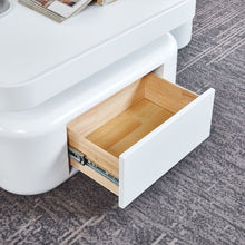 Load image into Gallery viewer, 2 Pieces White MDF Square Coffee Table Set for Living Room, Bedroom
