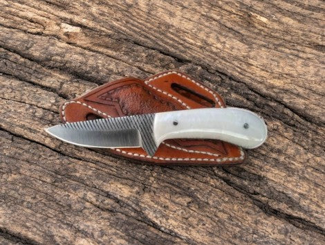 Custom Cowboy Knife – Rasp Steel & Resin Handle