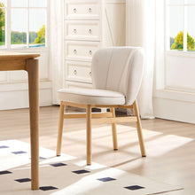 Load image into Gallery viewer, 1 PC Wooden Frame Upholstered Shell Dining Chair,Modern Armless Chairs Comfor Kitchen Chairs for Living Room,Restaurant
