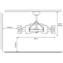 Cargar imagen en el visor de la galería, 34&quot; Bucholz Modern DC Motor Brushed Nickel Downrod Mount Reversible Ceiling Fan with LED Lighting and Remote Control
