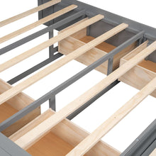 Load image into Gallery viewer, Wood Queen Size Platform Bed with Storage Headboard, shoe rack and 4 drawers,Gray
