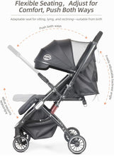 Carregar imagem no visualizador da galeria, Baby Stroller, Lightweight Stroller w/Snack Tray, Footmuff, Raincover, Cup Holder &amp; Travelbag, Toddler Stroller Folding with One Hand, Travel Stroller
