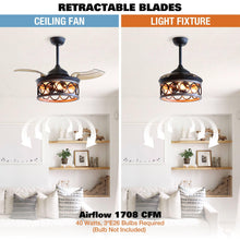 Cargar imagen en el visor de la galería, 36&quot; Mirelle Farmhouse Downrod Mount Ceiling Fan with Lighting and Wall Control
