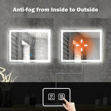 Carregar imagem no visualizador da galeria, 36 x 28 Inch Center Glow LED Bathroom Mirror
