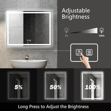 Carregar imagem no visualizador da galeria, 36 x 28 Inch Center Glow LED Bathroom Mirror
