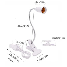 Carregar imagem no visualizador da galeria, 360° Flexible LED Grow Light with E27 Base, Clip-On Gooseneck &amp; Switch
