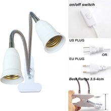 Carregar imagem no visualizador da galeria, 360° Flexible LED Grow Light with E27 Base, Clip-On Gooseneck &amp; Switch
