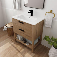 Carregar imagem no visualizador da galeria, 30 Inch Bathroom Vanity Plywood With 2 Drawers
