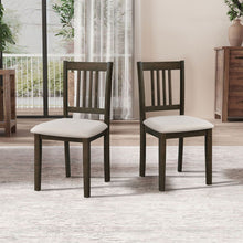 Carregar imagem no visualizador da galeria, (1 Table with 4 Chairs)Wooden Dining Table Set, Mid Century Modern Square Wooden Kitchen Table and Upholstered Dining Chairs for Dining Room, Kitchen, Saving Space,Brown
