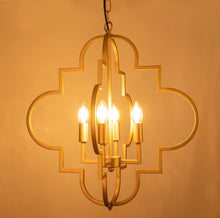 Load image into Gallery viewer, Wellmet Orb Chandelier Lighting Gold 4-Light, Candle Style Geometric Dining Room Light Fixtures Hanging Foyer, Entryway, Hallway, Dining Room and Living Room, 22.4 inches Di
