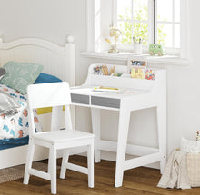 Load image into Gallery viewer, UTEX Kids Desk and Chair Set, Study Desk for Kids with Storage Bins, Wooden Children Study Table, Student Writing Desk for Bedroom &amp; Study Room
