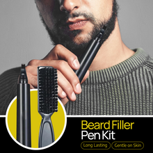 Load image into Gallery viewer, Beard Filler Pen kit Black Beard Pen with Brush Waterproof and Sweat Proof Barber Styling Pencil Long Lasting Marker Filler for Men Beard Grooming Kit Barber Accessories Beard Products
