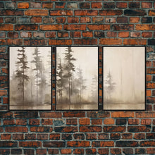 Load image into Gallery viewer, FRAMED Olive Green and Beige Art 3 Panel Set Beach Landscape Painting Framed Wall Art Large Prints Art Framed Landscape Art Print Giclee

