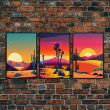 Load image into Gallery viewer, Desert Canvas Prints, Nature Prints Wall Art Set, Framed Canvas Prints Wall Decor, 3 Piece Wall Art Set, Southwestern Decor, Trendy Art
