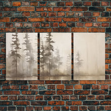 Load image into Gallery viewer, FRAMED Olive Green and Beige Art 3 Panel Set Beach Landscape Painting Framed Wall Art Large Prints Art Framed Landscape Art Print Giclee
